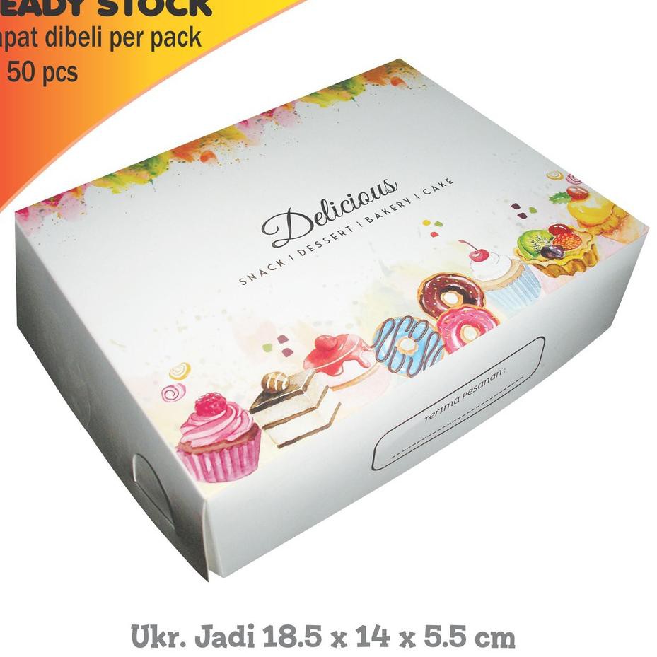 

T42H Dus Donat Kecil / Dus Roti 18,5 x 14 X 5,5 cm (50 pcs ) I0T