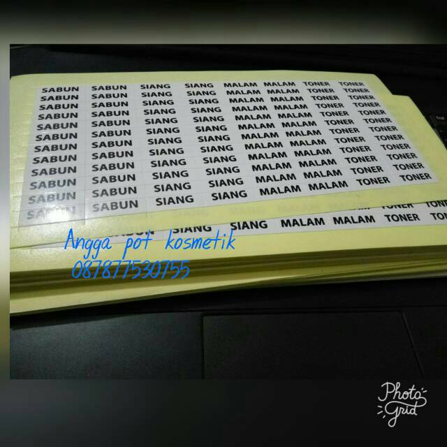 

stiker pot cream