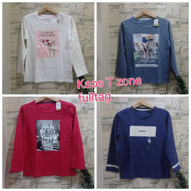 kaos T zone panjang cewek