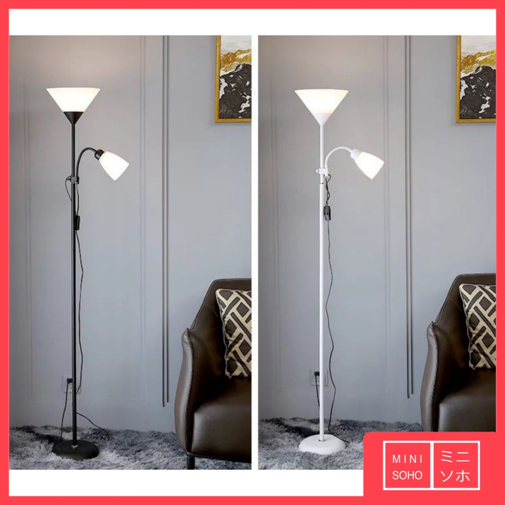 Lampu Meja Stand Lampu Lantai Berdiri Double Lamp Standing Lamp