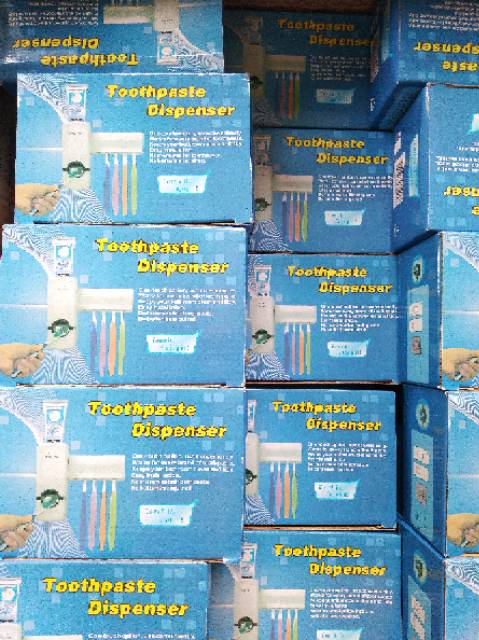 Dispenser pasta gigi gen 1 / Toothpaste dispenser / Tempat pasta gigi plus tempat sikat / Dispenser odol set tempat sikat gigi