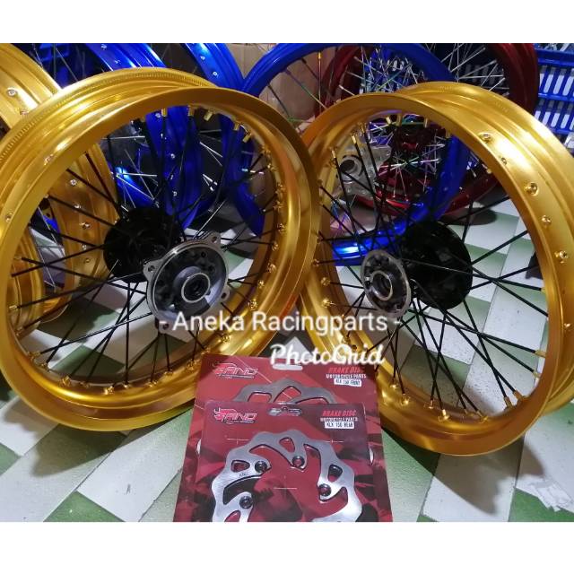 Velg klx dtracker supermoto 300 350 siap pakai / pelak ruji klx