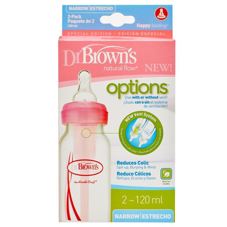 Dr Brown's botol option 120ml pink 42305