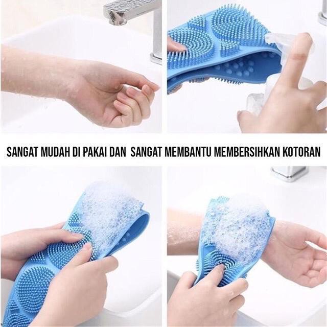 penggosok badan PENGGOSOK PUNGGUNG PENGHILANG DAKI PEMBERSIH DAKI Silicon Scrubber / Penggosok Punggung