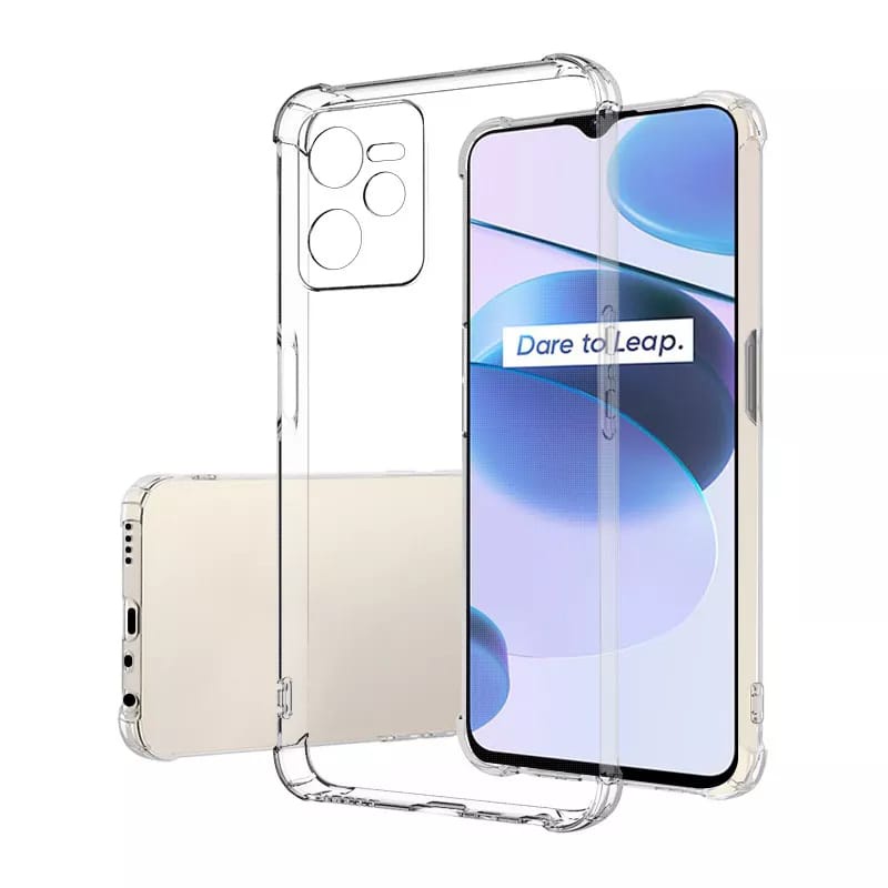 Paket 4 in 1 Case Realme Narzo 50A Prime / Realme C35 Case Clear HD &amp; Anti Gores Layar Free Tempered Glass Camera &amp; Skin Carbon For Realme