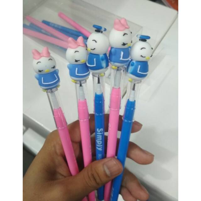 

Pensil Bensia itik lucu pensil susun isi 12 pcs