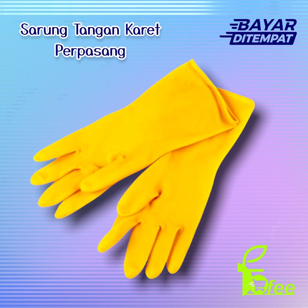 [IMPORT] - Sarung Tangan Karet Cuci Piring Anti Air Rubber Glove Murah