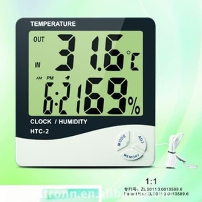 Hygrometer Thermometer Digital LCD Higrometer Termometer HTC-2 Ruangan