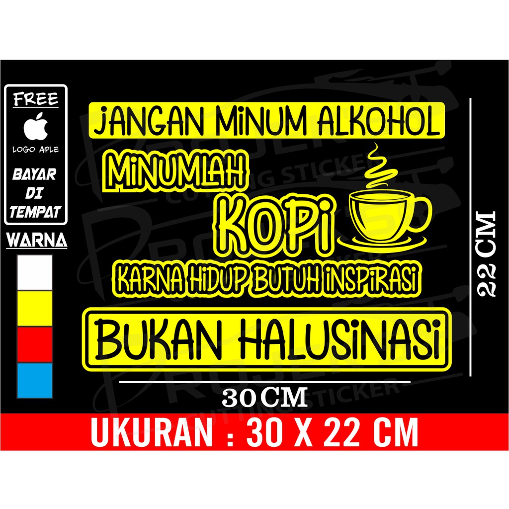 Stiker mobil stiker kata kata jangan minum alkohol 02