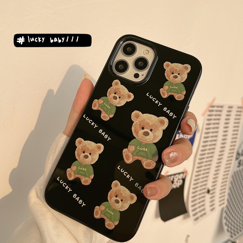 IPHONE Soft case Handphone Dengan Gambar Kartun Beruang Untuk Iphone7 8 PLUS X XR XS 11 12 13 14 MINI PRO MAX SE 2020