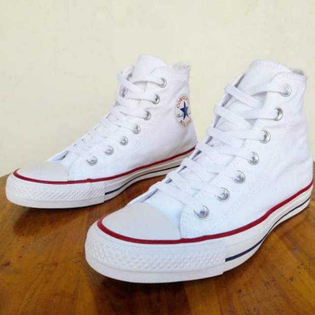 Sepatu Converse Classic OX Allstar Full White Putih Sneakers Kado Hadiah Pria Wanita Couple Murah