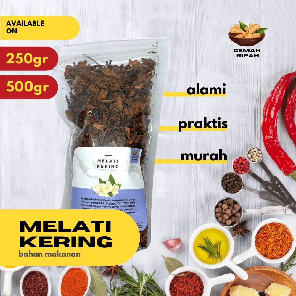 

Bunga Melati Kering 250gram 500gram 1kgTeh Melati Kering Premium Teh Bunga Kering Teh Herbal Jasmine Tea Jasmin Detox Pelangsing BadanChrysanthemum Tea Teh Sedu Minuman Kelopak Bunga Melati Belanda Dried Rose Flower Tea Bloom Tea Blossom Tea Pure