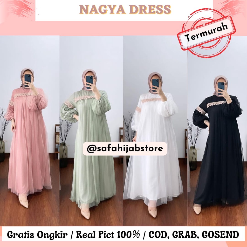 NAGYA DRESS / DRESS JUMBO / DRESS KONDANGAN/ DRESS PESTA / DRESS SERAGAMAN