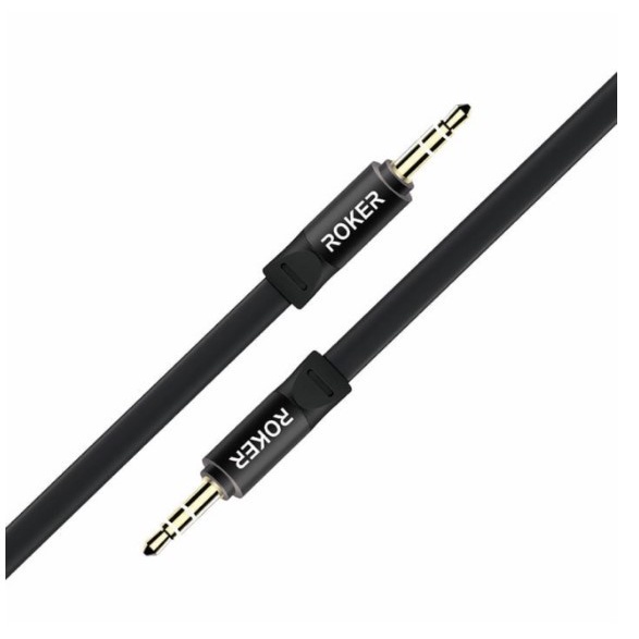 Kabel Aux Roker HangOver Flat series RK-UX1 panjang 1.5meter HIGH QUA
