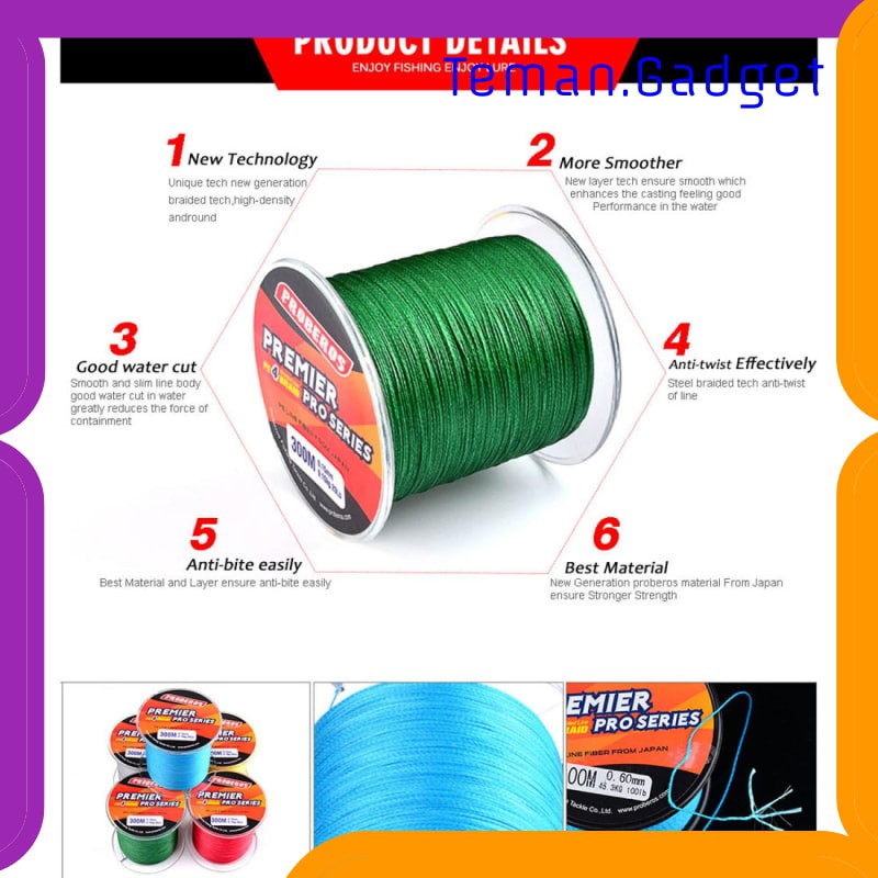 TG-IF158 TaffSPORT Proberos Premier Pro Series Benang Pancing Braided - 300M