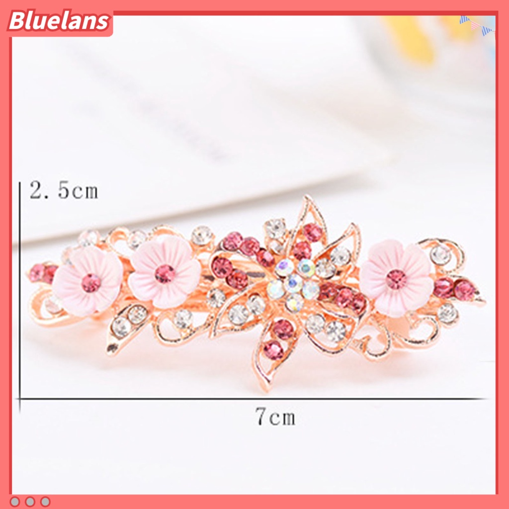 Bluelans Peacock Shape Hair Pin Flower Decor Shiny Hair Clip Tight Hair Styling Accessories