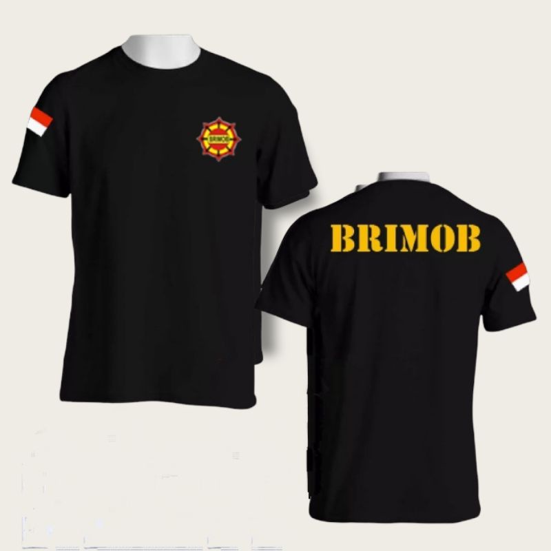 Baju Kaos Pria/Wanita Tulisan Logo BRIMOB/Baju BRIMOB