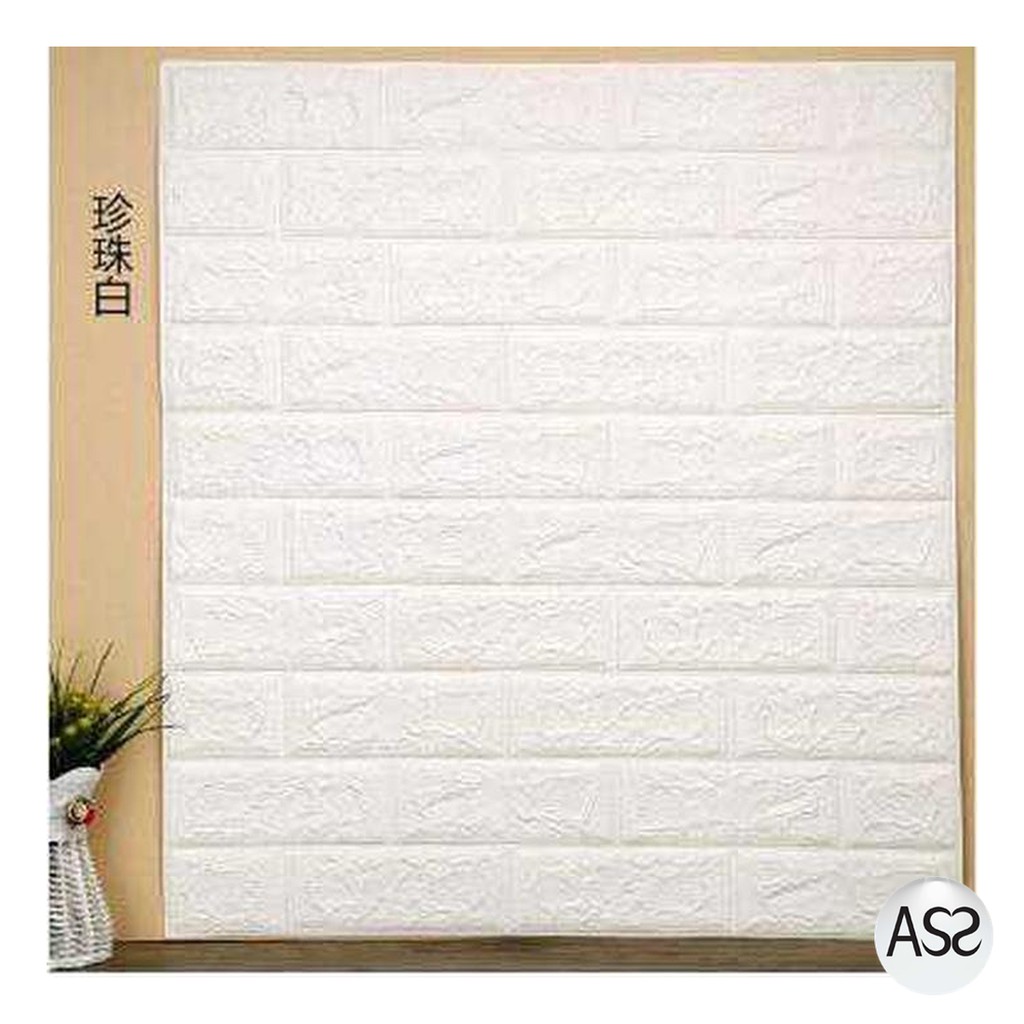 ASS Shop - Sticker Wallpaper Dinding 3D Embosed Model Bata 77x70cm - WP072