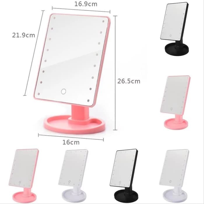 LED Cometic Vanity Mirror Kaca Cermin Meja Make Up dengan 16 LED