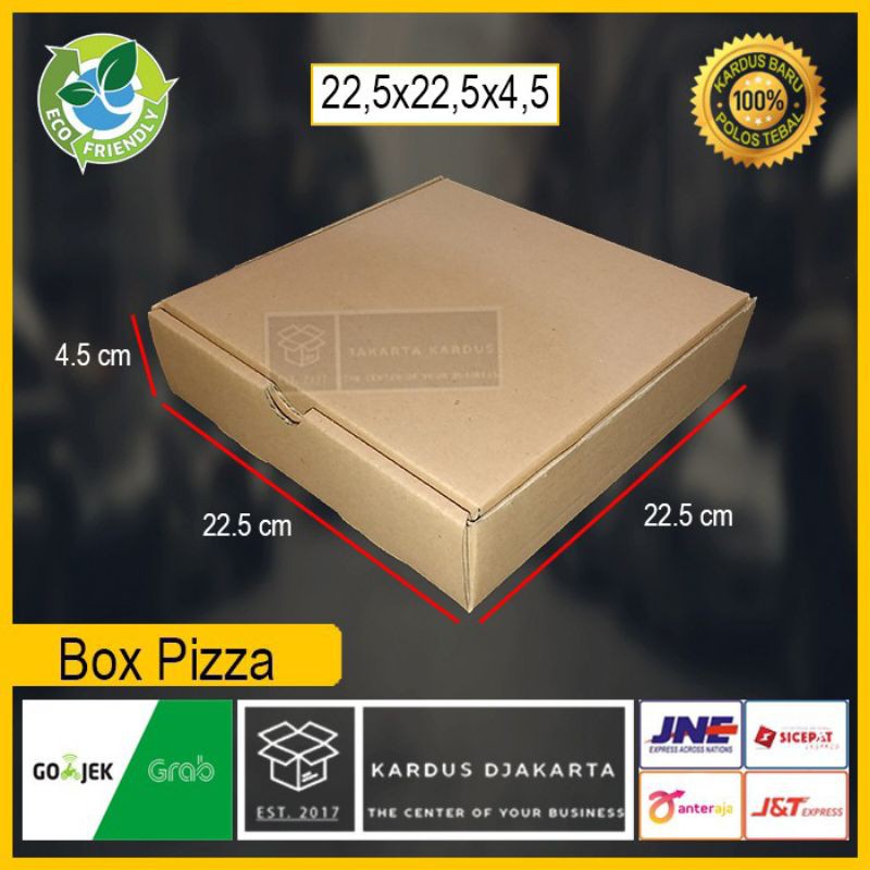 

KARDUS / BOX PIZZA Uk. 22.5x22.5x4.5 POLOS BARU
