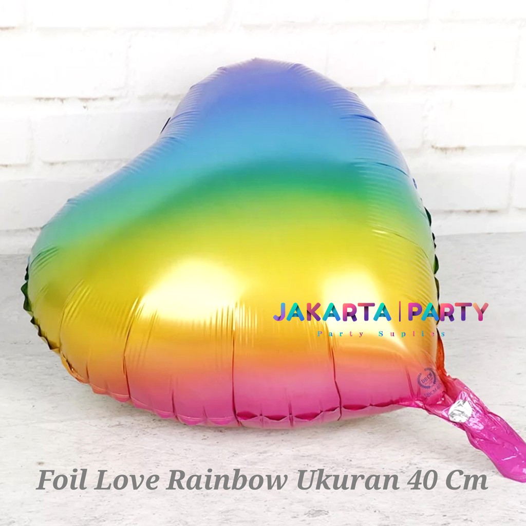 Balon Foil Love Rainbow / Balon Love / Balon Hati / Balon Valentine