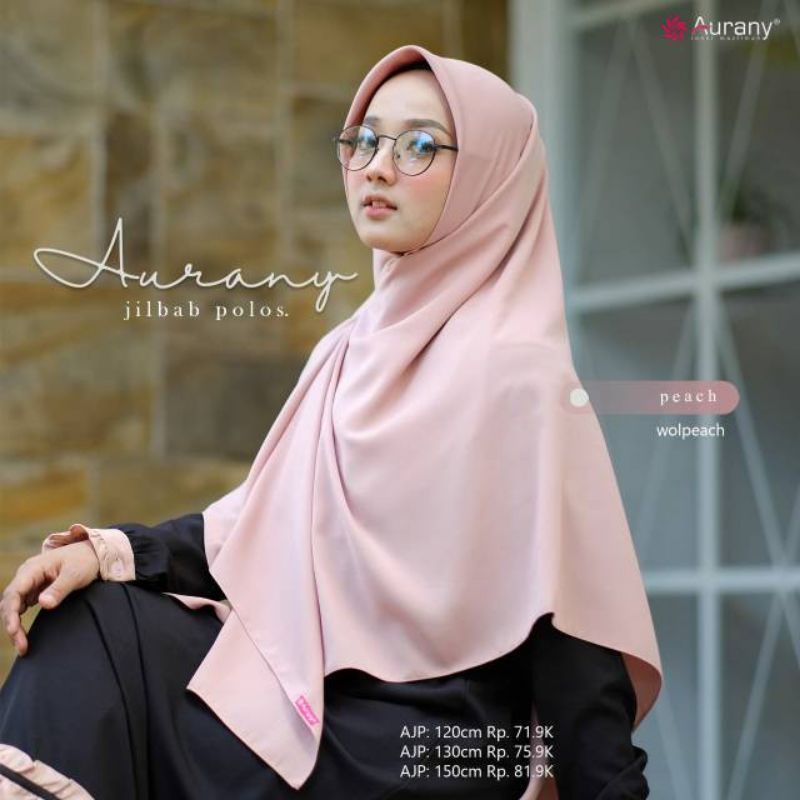 HIJAB SEGIEMPAT POLOS • AJP 120 x 120 • AURANY