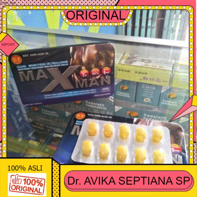 100% ASLI PROMO OBAT PATEN Obat MAXMAN-Asli Kuwat-Tahan-Lama-Pria-10Pils-Ampuh-Viagra/Vigra-Original