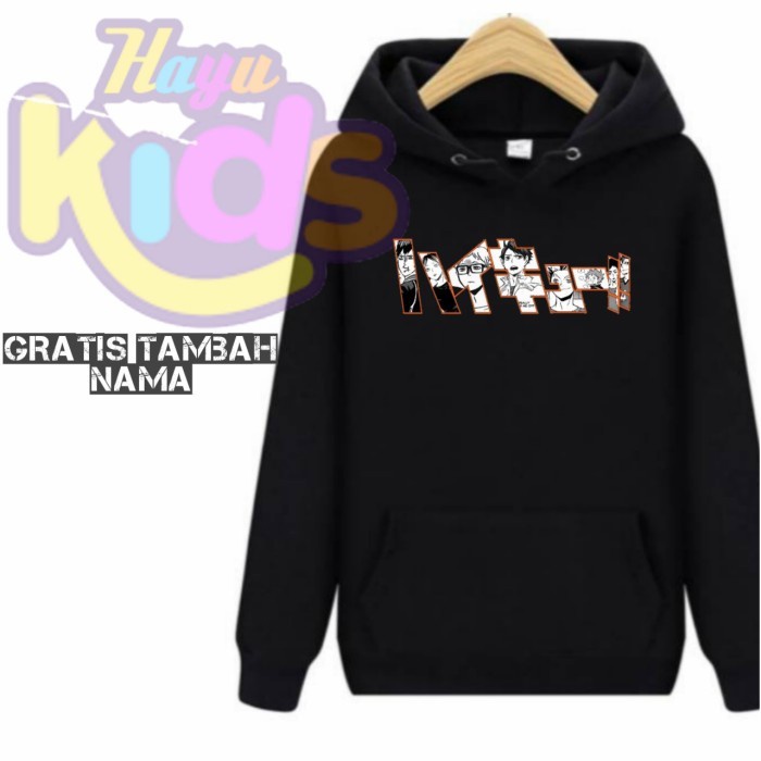 JAKET HOODIE JUMPER ANAK HAIKYUU KARASUNO - MUAKCLOTH