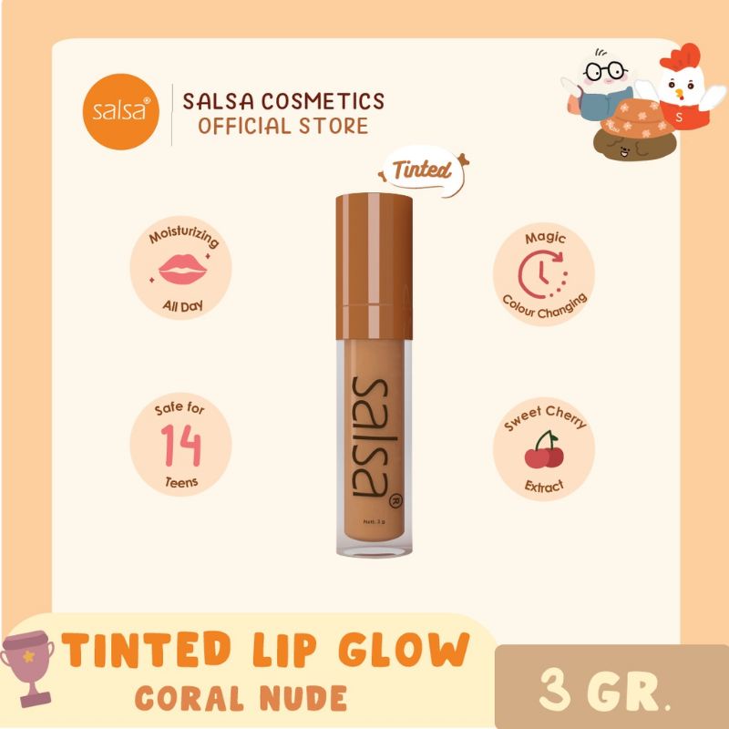 SALSA Lip Glow Serum Bibir Original / Coral Nude / Twilight 100% Original BPOM