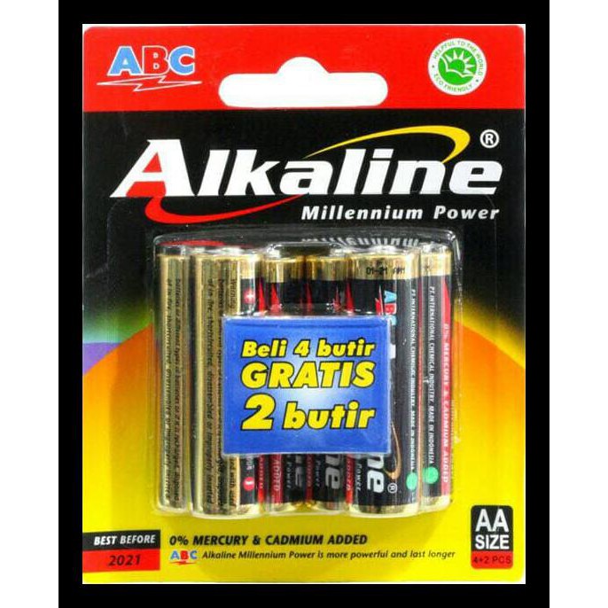 

BATERAI ALKALINE ABC AA ISI 6 (SEDANG) GROSIR ( untk jam dinding,dll) STOK TERBATAS