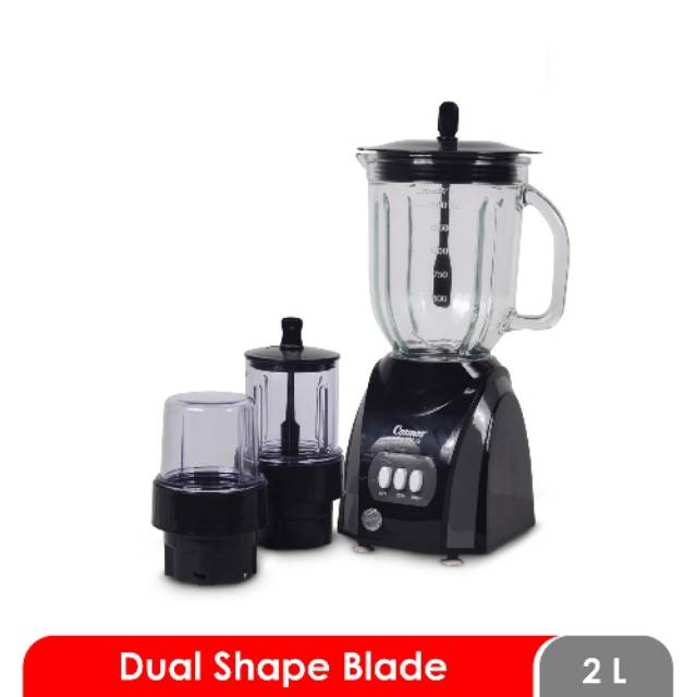 Cosmos Blender CB 282 G  2 liter Kaca 3 in 1 Garansi Resmi