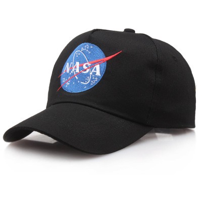 Topi baseball NASA Topi Bordir Huruf Warna Solid Untuk Pria Dan Wanita