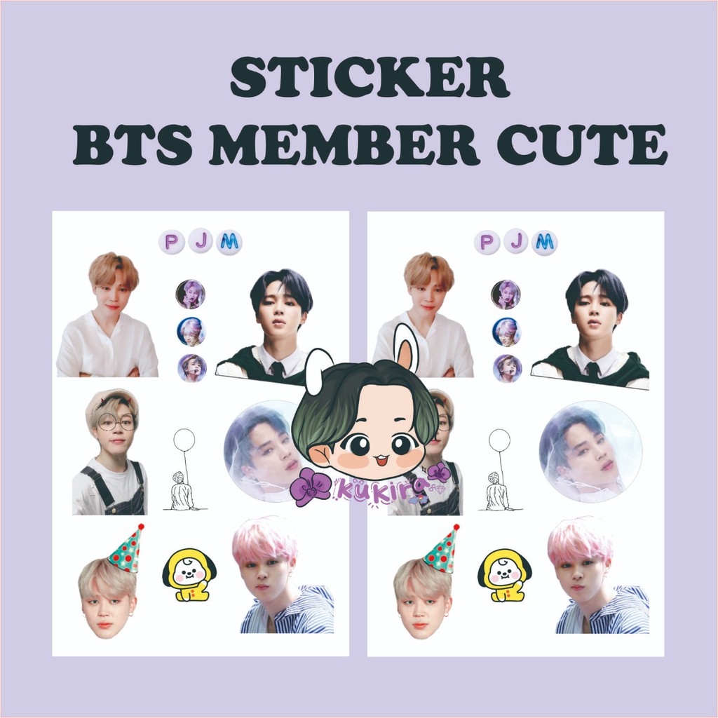 STICKER BANGTAN MEMBER CUTE JUNGKOOK V JIMIN