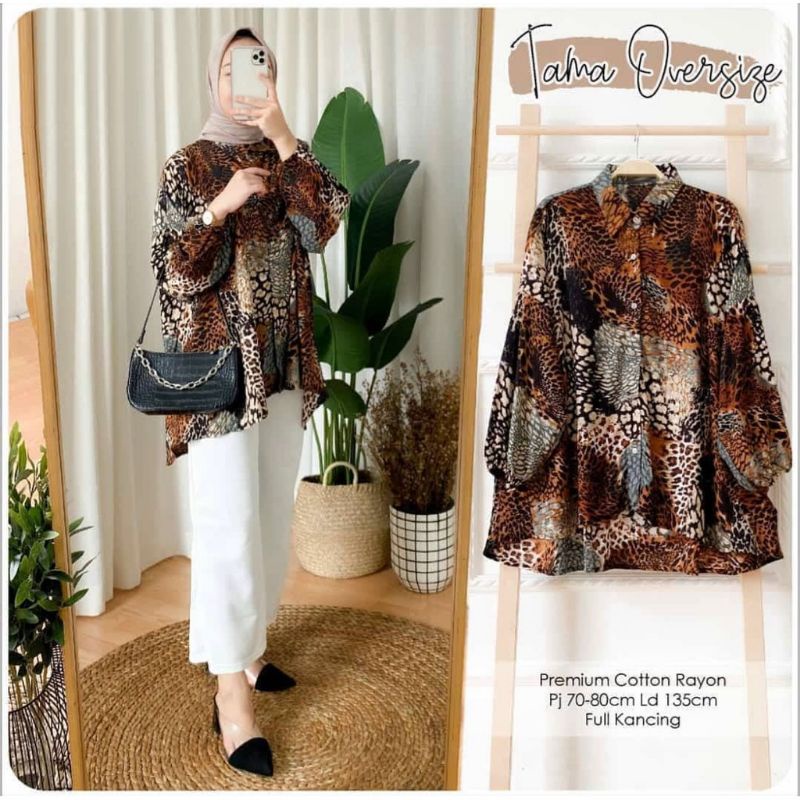 TAMA OVERSIZE BLOUSE - ATASAN JUMBO RAYON PREMIUM MOTIF - BLOUSE JUMBO KATUN BUSUI