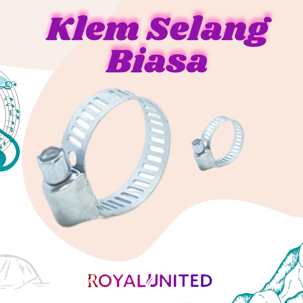 kleman selang air selang gas 7/8&quot; stenliss Ori