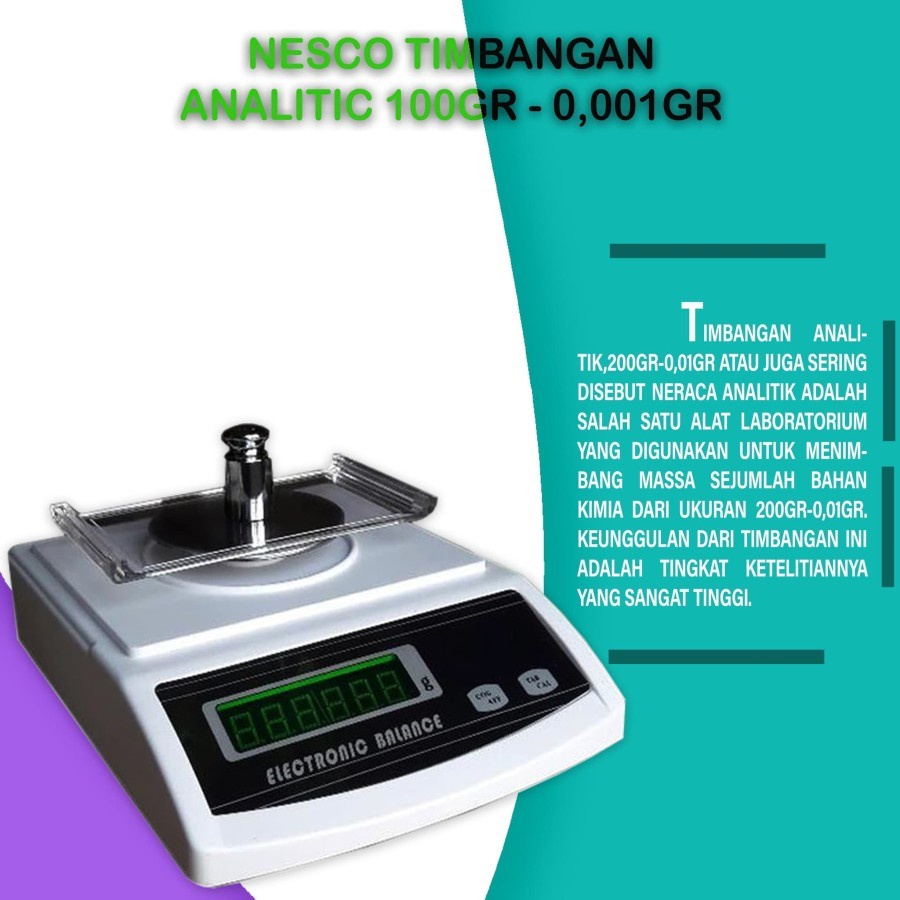 Analitic Scale/Timbangan Analitik 0.001-100gr