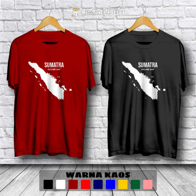 Kaos Baju Peta Pulau Sumatra Kaos Orang Sumatra Kaos Distro - High Quality