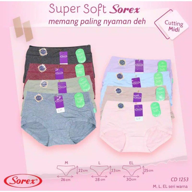 Sorex 1253  Basic Super SoftM,L,XL celana dalam wanita