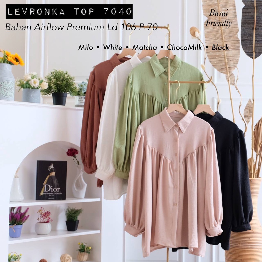 LEVRONKA TOP / BLOUSE / ATASAN WANITA / ATASAN KERJA