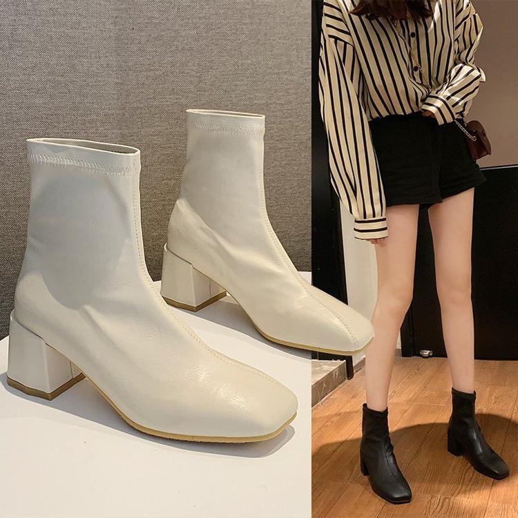 COD POS A30 Sepatu Boot Heels Korea Wanita Premium
