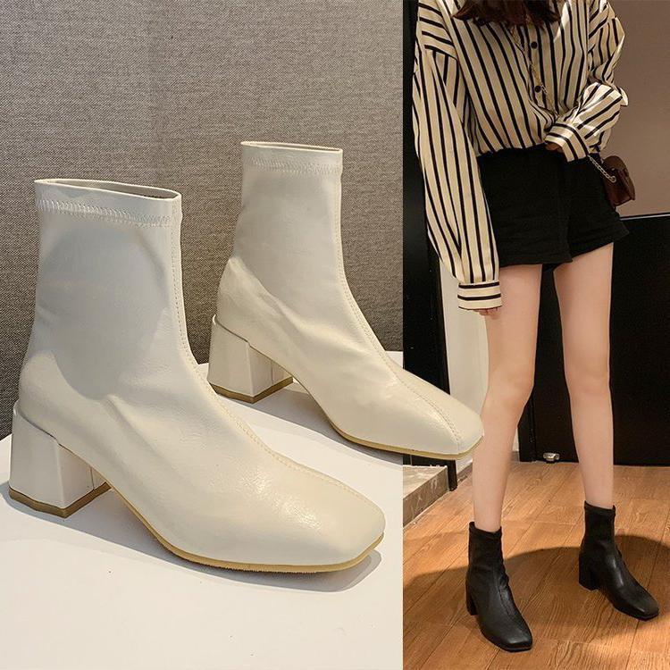 COD Sneakersdaily A30 Sepatu Boot Heels Wanita Korea Import Premium