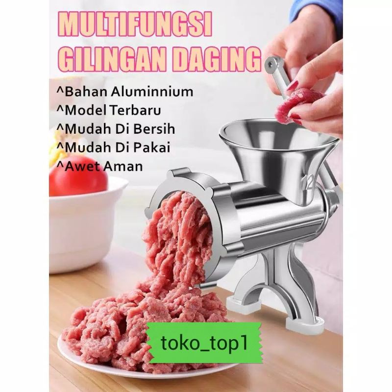 Multifungsi Penggiling Gilingan Daging  Meat Mincer Manual Besi