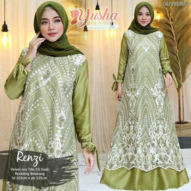 Gamis tile brokat
