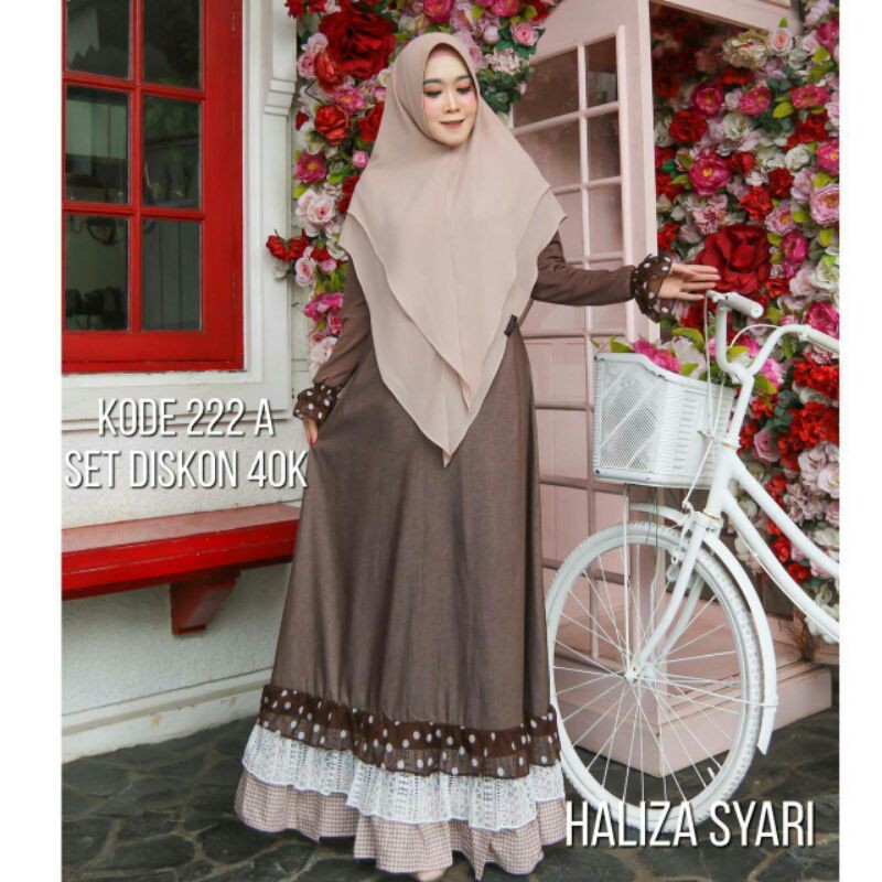 Haliza Syari Ori | Gamis 222A Free Masker