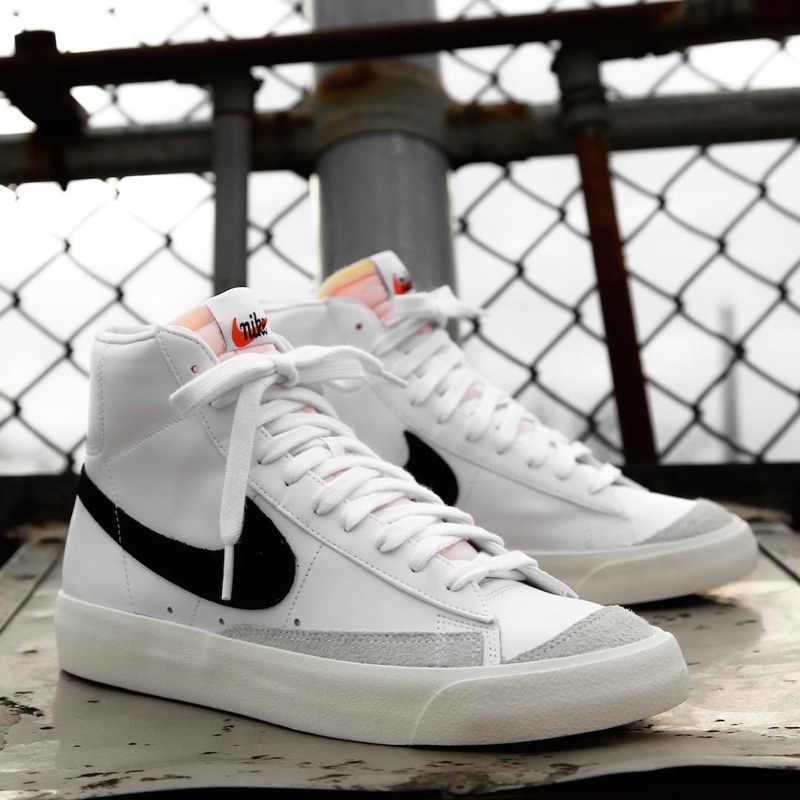 NIKE BLAZER MID 77 VINTAGE WHITE/BLACK ORIGINAL 100%