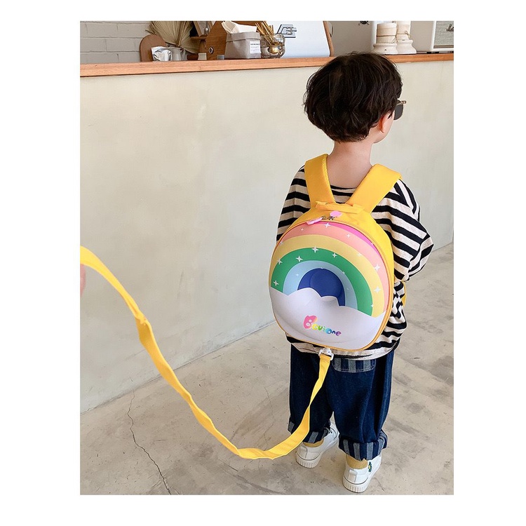 FT18 Tas punggung belakang Rainbow pelangi NASA planet anak sekolah ransel