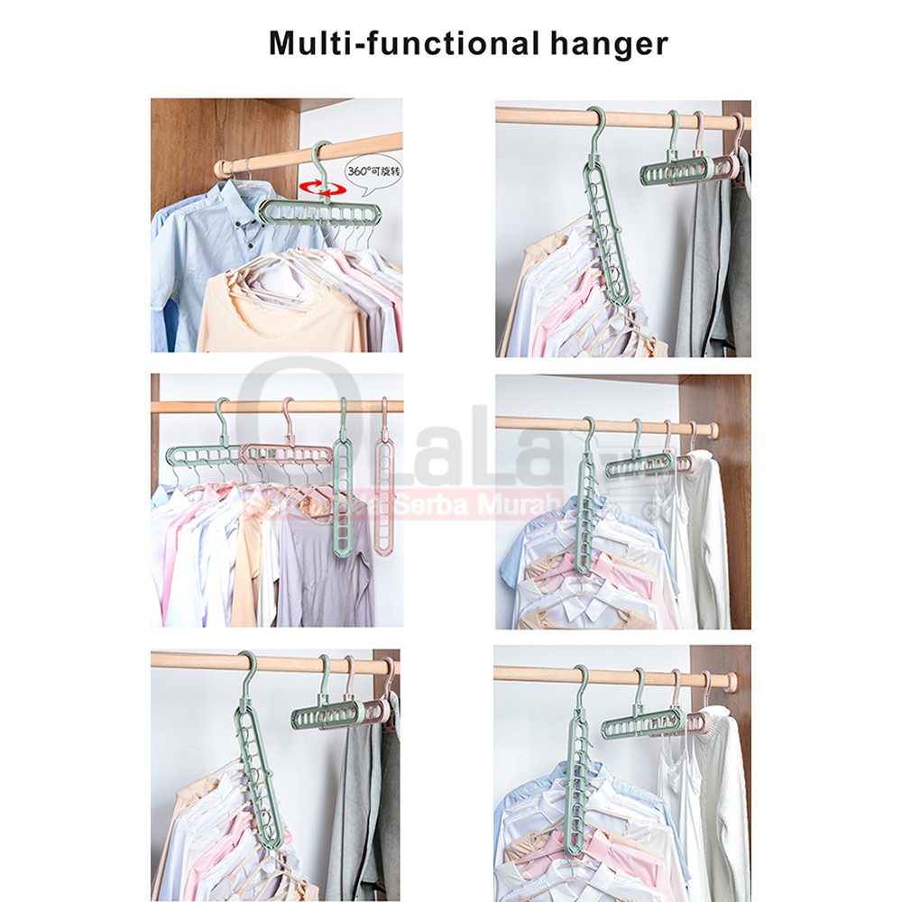 Gantungan Baju Sebaguna - Hanger Pakaian gantungan baju tempel tembok gantungan celana OLL-661