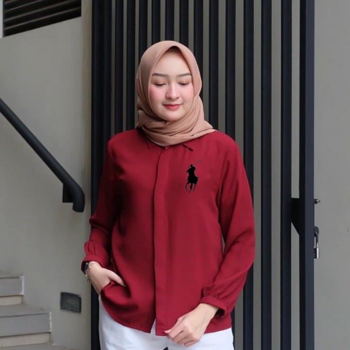 FWG - KEMEJA POLTA / KEMEJA / ATASAN WANITA KEKINIAN / KAOS WANITA / BAJU WANITA TERBARU