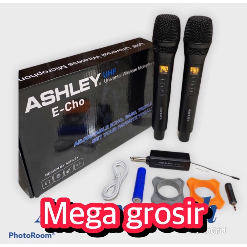 mic wireless ashley echo bisa atur bass trable echo / ashley echo