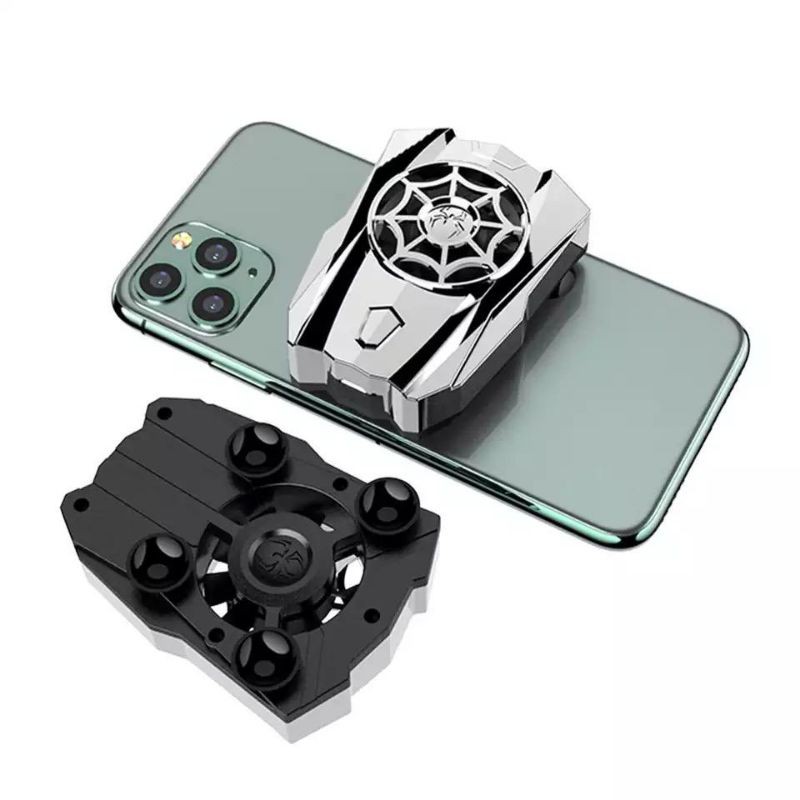 SPIDER Cooling fan mobile phone cooler radiator ultra quiet rechargeable for MLBB PUBG CODM LOKI Cooler Set Tv Box Pendingin Tv Box